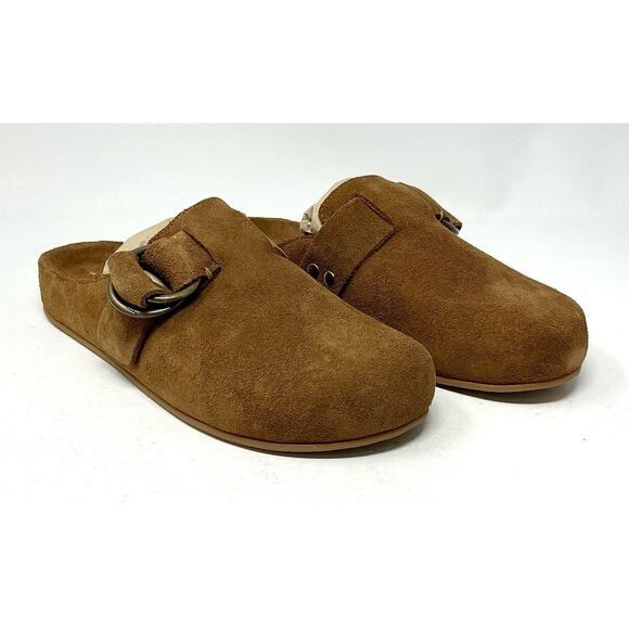 BEEK Chestnut Suede Vulture Clogs Brown Mules Size NIB - Picture 4 of 14